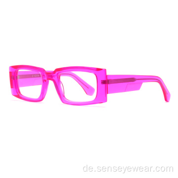 Vintage Design Rechteck -Schrägaketatrahmen optische Brille